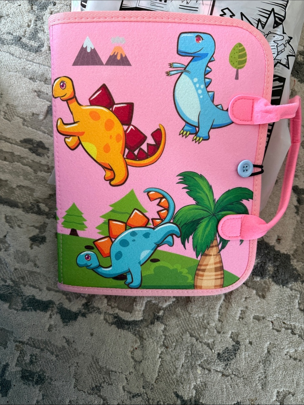 Winblo Toddler Busy Board Pink Dino